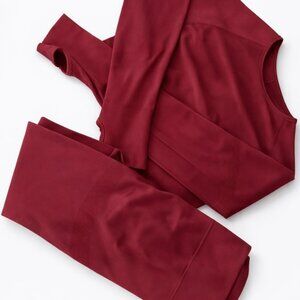 Source Unknown Deep Red Leggings Set